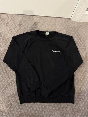 TALENTLESS Black Crewneck Sweater